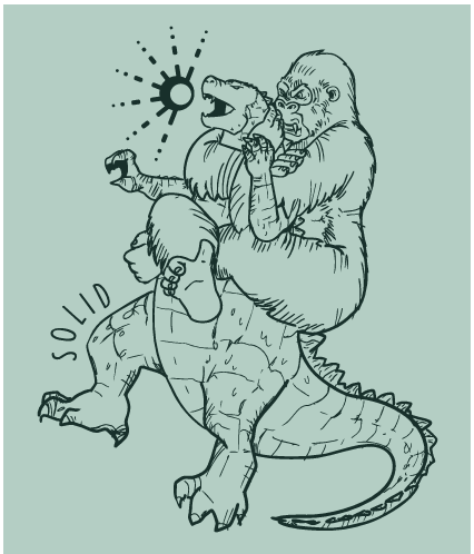 Godzilla v Kong Adult T-Shirt